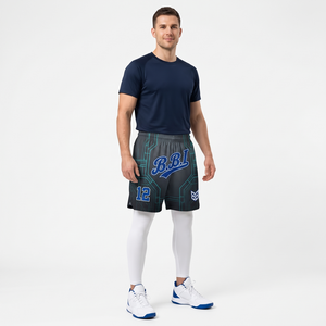 Pantalones cortos de baloncesto para hombre, color granate con rayas, al por mayor, de malla, deportivos, retro, para entrenamiento, gimnasio, sublimados, uniformes de equipo. - Product Image 2