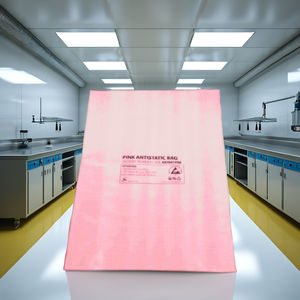 Bolsas de Polietileno de Baja Densidad Antiestáticas ESD Rosas con Cierre Hermético para Kits de Prueba Electrónicos y Embalaje de Accesorios - Product Image 1