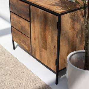 Aparador Industrial Vandana Pebble Vesta con 3 Cajones y 1 Puerta para un Almacenamiento Moderno y Elegante en el Hogar - Product Image 2