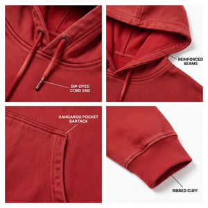 Wholesale Heavyweight <b>500</b> <b>Gsm</b> Cotton Fleece Pullover <b>Hoodie</b> Custom Logo Puff Printed Anti-Pilling Drop Shoulder Streetwear - Product Image 4