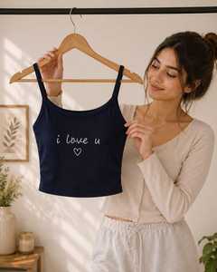 Women's Ribbed <b>Crop</b> Camisole Tank <b>Top</b> Sleeveless Slim Fit Spaghetti Strap Casual Summer Stretch Cotton Blend Cami Vest - Product Image 1