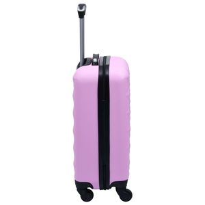 Valigia trolley rigida in ABS rosa - Product Image 3