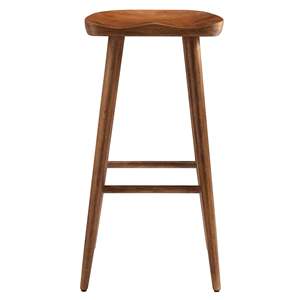Taburete de bar Direct Factory hecho con estructura de madera de teca maciza de color natural y material de alta calidad para uso en interiores y exteriores. - Product Image 5