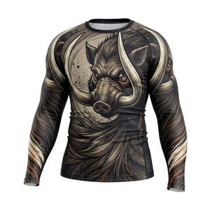 เสื้อรัดกล้ามเนื้อแขนยาว 220 GSM ขายส่ง สำหรับยิมกราปลิงและสถาบันฝึกศิลปะการต่อสู้ สหรัฐอเมริกา - Product Image 5