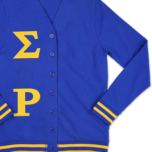 Nouveau style, couleur et taille personnalisées, pull cardigan à manches longues avec logo brodé, pour hommes et femmes, hiver, automne, boutons, sororité, fraternité - Product Image 4