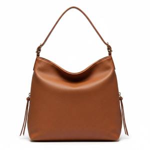Bolso de hombro de cuero marrón para mujer – Bolso de mano de estilo elegante con bolsillo con cremallera. - Product Image 6