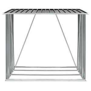Caseta de Almacenamiento para Leños de Jardín de Acero Galvanizado Color Antracita, Tamaño 64.2''x32.7''x60.6'' - Product Image 5