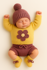 Infant Clothing <b>Set</b> For Winter Soft <b>Knit</b> Fabric Offering Cozy Feel For Newborn Daily Wear Custom Logo Supply - Product Image 3