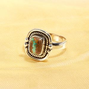 Classic Style <b>Turquoise</b> Gemstone Cushion Shape Unisex 925 Sterling Silver Wedding Engagement Anniversary Party <b>Ring</b> - Product Image 2