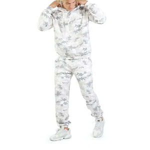 Conjunto Deportivo de Dos Piezas con Capucha y Estampado para Invierno, Ropa Deportiva Transpirable de Forro Polar para Gimnasio y Fitness, Traje para Correr para Hombre - Product Image 2