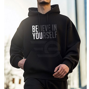 Sweats à capuche urbains modernes pour hommes, sweats oversize streetwear décontractés à coupe ample, pull-over tendance avec design graphique, sweats à capuche mode urbaine - Product Image 3