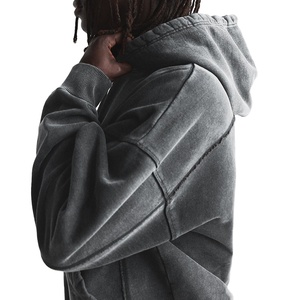 Sweat à capuche lavé à l'acide 100% coton de haute qualité High Street Series Lavage vieux pull pierre lavé sweat à capuche vintage 2026 - Product Image 3