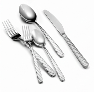 Ensemble de couverts modernes en acier inoxydable, poli miroir, résistant à la rouille, couteaux, fourchettes et cuillères pour mariage et usage en cuisine - Product Image 1