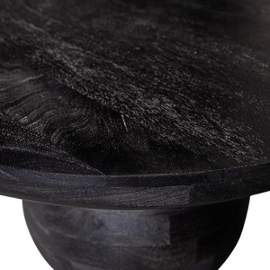 Black <b>Rustic</b> Solid Wood Handmade Durable <b>Coffee</b> <b>Table</b> Modern Oval Minimalist Design Living Room Furniture - Product Image 6
