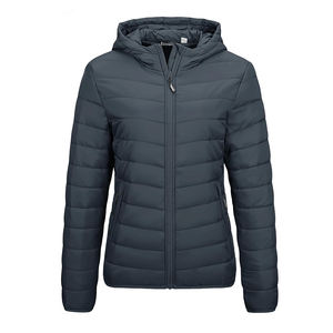 Chaqueta Acolchada de Lona Transpirable de Color Sólido con Forro de Nailon, Diseño Nuevo, Alta Calidad, Hecha a Medida para Mujer - Product Image 3