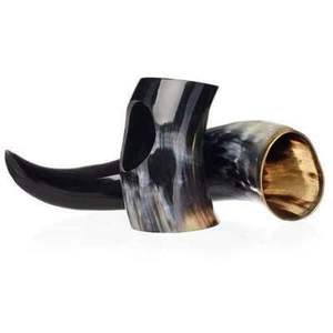 Polished Natural Drinking Horn Cup Handmade Carved American Style Leak Proof <b>Portable</b> Eco-Friendly Religious High Quality Custom - Product Image 1
