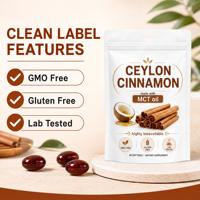 Service OEM ODM – Capsules de Cannelle de Ceylan – 30, 60, 300 unités – Complément d'Extrait de Cannelle Naturelle – Emballage Personnalisé