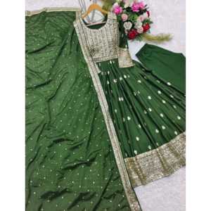 ชุดออกงานปาร์ตี้สวยๆของผู้หญิงมีงานปักลำดับรวมถึง Pent และ Dupatta - Product Image 4