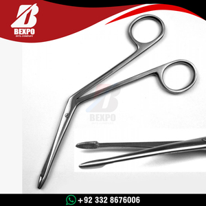 Pinzas de Alligator para Oído y Nariz, Mandíbulas Microdentadas, Manuales, de Alta Calidad, 14 cm, 16.5 cm, Instrumento Quirúrgico ORL de Acero Inoxidable - Product Image 6