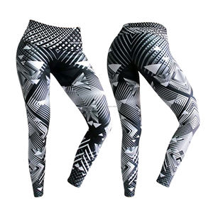 Nouveaux modèles de leggings de yoga taille haute Leggings pour femmes imprimés par sublimation Leggings de course de yoga fitness - Product Image 1