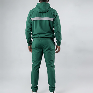 Ensemble survêtement coupe-vent à capuche personnalisé pour homme, veste et pantalon légers et imperméables, OEM - Product Image 2