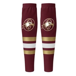 Men Maroon Gold Hockey <b>Socks</b> Polyester Athletic Sports <b>Socks</b> Team Match Uniform <b>Long</b> <b>Socks</b> Training Wear Performance Clothing - Product Image 1