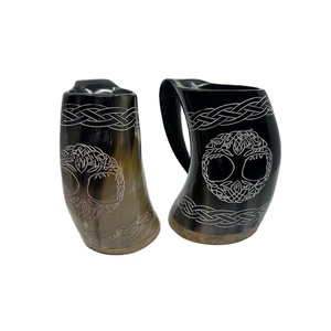 Natural horn <b>drinking</b> mug handmade style Low-cost real horn cup for <b>shops</b> Unique style horn mug By AALIYAN IMPEX - Product Image 1