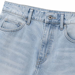Custom Men's Baggy Denim Jorts Light Wash Jean Shorts Oversized Streetwear Denim Shorts OEM ODM Private Label Manufacturer - Product Image 6