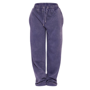 Pantalones de Felpa Ligeros con Logotipo Personalizado, Estilo Vintage, Lavado Ácido, para Mujer, Ropa Urbana de Moda, Casual - Product Image 5