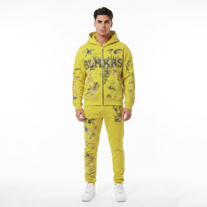 Conjunto Deportivo Informal con Capucha para Invierno, Transpirable, de Algodón, de Alta Calidad, con Contraste de Color - Product Image 4
