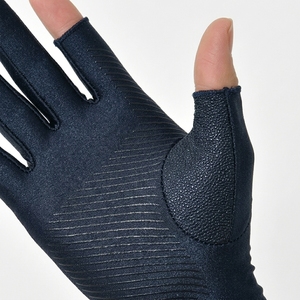 Gants de pêche en néoprène demi-doigts unisexes toutes saisons bleu foncé légers respirants à enfiler - Product Image 5