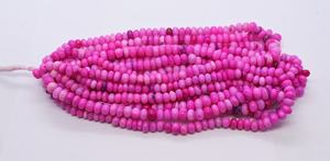 AAA Hot Pink <b>Opal</b> Smooth Rondelle Shape Beads 8-9 MM Shaded Pink <b>Opal</b> Gemstone Beads 16 Inch Natural Pink <b>Opal</b> Plain Rondelle - Product Image 4