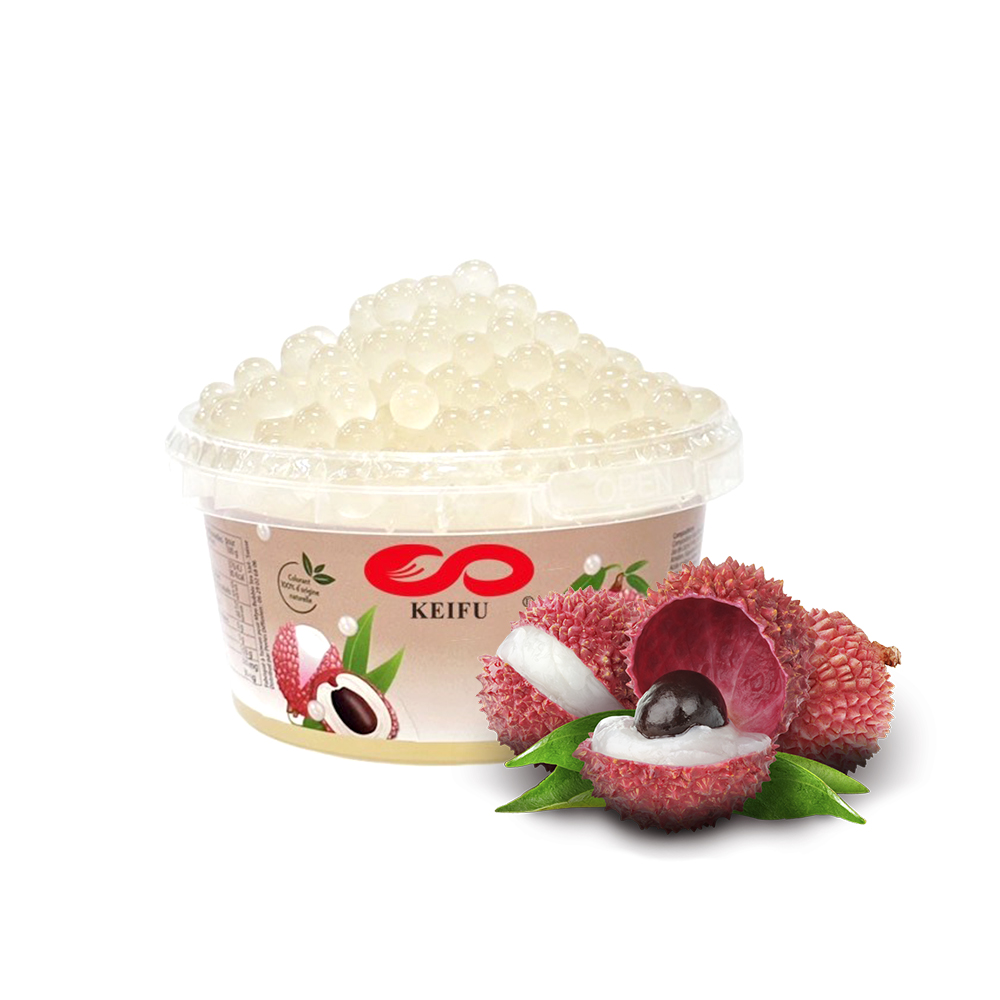 KEIFU Lychee Popping Boba жемчужный сок шарик 500 г OEM/ODM растворимые Пузырьковые чайные ингредиенты