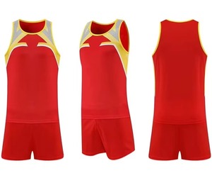 Conjunto de Camiseta y Pantalones Cortos Deportivos Personalizados |   Uniforme de Competición de Atletismo |   Ropa Deportiva Ligera y Transpirable para Equipos - Product Image 6