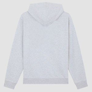 Sweat-shirt décontracté pour homme en molleton de coton gris clair à capuche, coupe classique, avec poche avant, idéal pour l'automne - Product Image 6