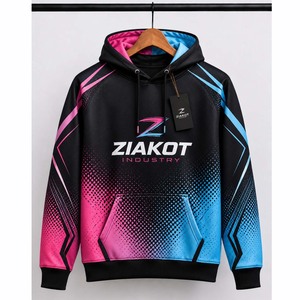 Wholesale Direct Ziakot Industry Pakistan Custom <b>Stitched</b> Black Old Gold Pinstripe Black-Old Gold Sports Pullover <b>Hoodie</b> - Product Image 5