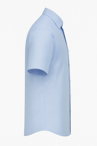 Chemise de travail décontractée pour homme à haute visibilité, manches courtes, boutonnée, avec poche, 100% coton, coupe-vent, respirante - Product Image 3