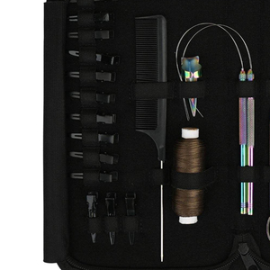 Kit de Herramientas Profesionales de Acero Inoxidable para Extensiones de Cabello con Logotipo Personalizado al por Mayor en Color Negro para Aplicación de Extensiones de Cabello en Salón - Product Image 4