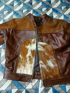 Mantic Enterprises Women's Genuine Leather Motorcycle <b>Jacket</b> Brown Cowhide <b>Fur</b> Panel Breathable Detachable Collar Full - Product Image 1