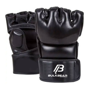 High Performance Leather MMA Gloves with Extra <b>Padding</b> Non-Slip Waterproof Hook and Loop Closure for Gym Training <b>Practice</b> - Product Image 1
