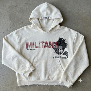 Manufacturer Custom Vintage Spray Dirty Wash <b>Hoodies</b> Digital Print Distressed <b>Oversized</b> O-neck Boxy Pullover Men's <b>Hoodies</b> - Product Image 2