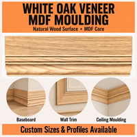 Moulures décoratives en MDF avec placage en noyer noir pour bordures de murs, plinthes, plafonds et panneaux - Moulures en bois