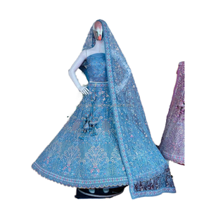 Lehenga Choli de mariée, coiffure élégante pour les mariées - Product Image 1