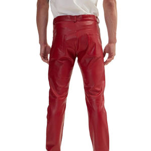 Pantalon en cuir pour homme léger et confortable, design d'usine soigné, haute qualité - Product Image 2