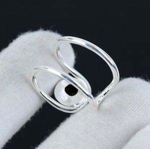Natural Labradorite Open <b>Ring</b> Handmade <b>Adjustable</b> 925 Sterling <b>Silver</b> Gemstone <b>Ring</b> for Women Men Vintage Wholesale Jewelry - Product Image 3