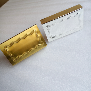 Porte-allumettes décoratif de luxe en laiton fait main, finition dorée mate, plaqué argent, écologique, pour table - Product Image 5