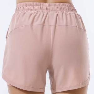 Shorts en coton pour femme, décontractés, anti-plis, taille élastique mi-haute, style streetwear tendance, personnalisables avec votre logo - Product Image 3