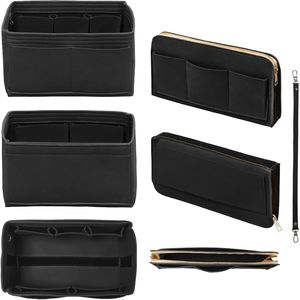 Organizer per Borsa da Donna con Cerniera, Inserto in Feltro per Borse e Borsette, Portachiavi, Organizer per Borsa a Mano che si Adatta Perfettamente - Product Image 2