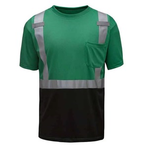 Reflective High Visibility Safety Work <b>T</b>-<b>shirt</b> ANSI CLASS 2 EN ISO 20471 CLASS 1 LED <b>Flash</b> Waterproof Work Construction Yellow - Product Image 5