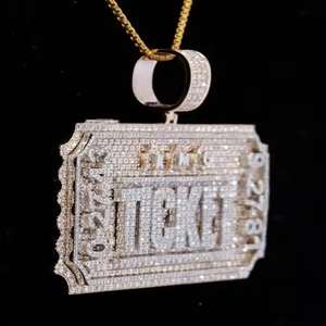 Lujoso Colgante de Diamante Moissanite con Incrustaciones de Circonitas, Joyería Hip Hop Personalizada y Elegante para Regalo y Fiestas - Product Image 2